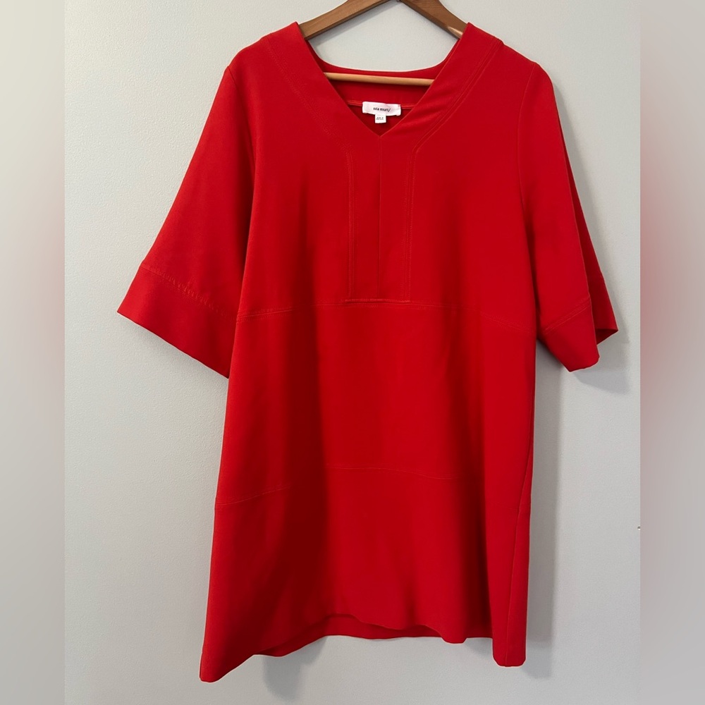 Sita Murt Red Ponte Shift Dress • 42 (US 14)